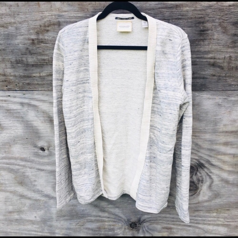 Scotch & Soda Sweater Open Front Cardigan Marled